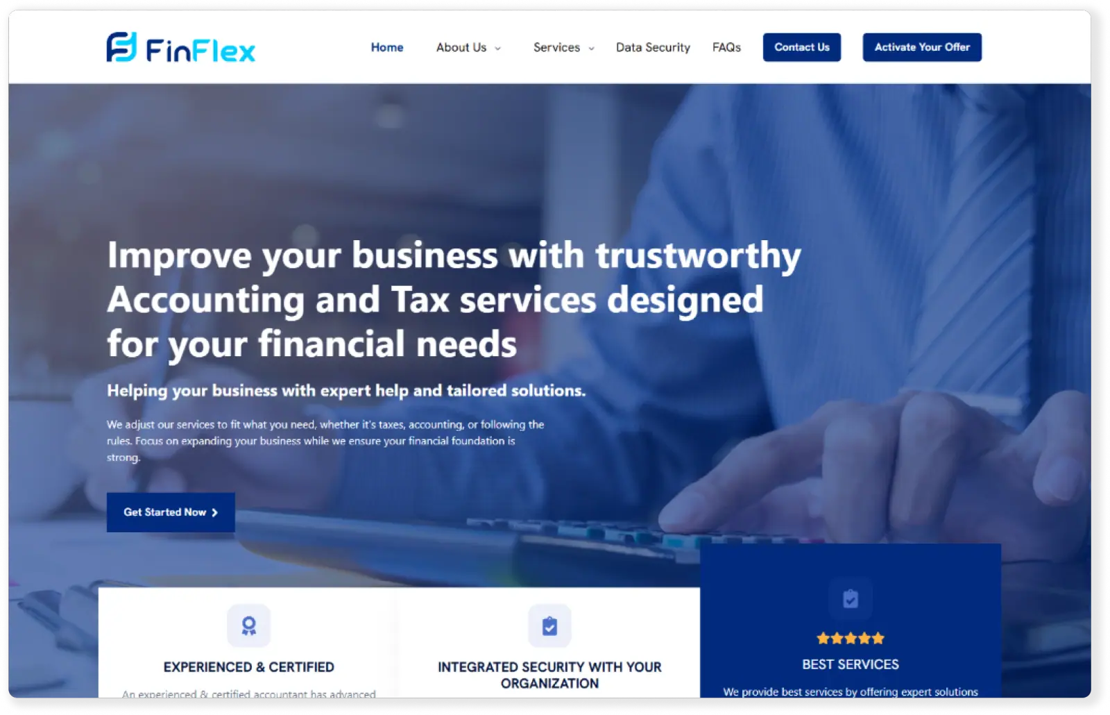 FinFlexTax website portfolio screenshot — Fruxinfo